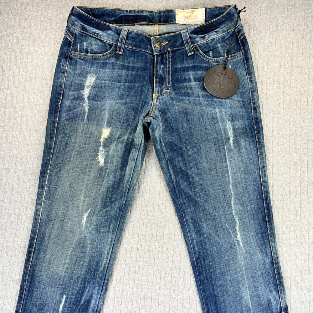 New with tags SIWY women 27/30X34 low rise Distressed whiskered Sexy Dress Jeans - Picture 12 of 16